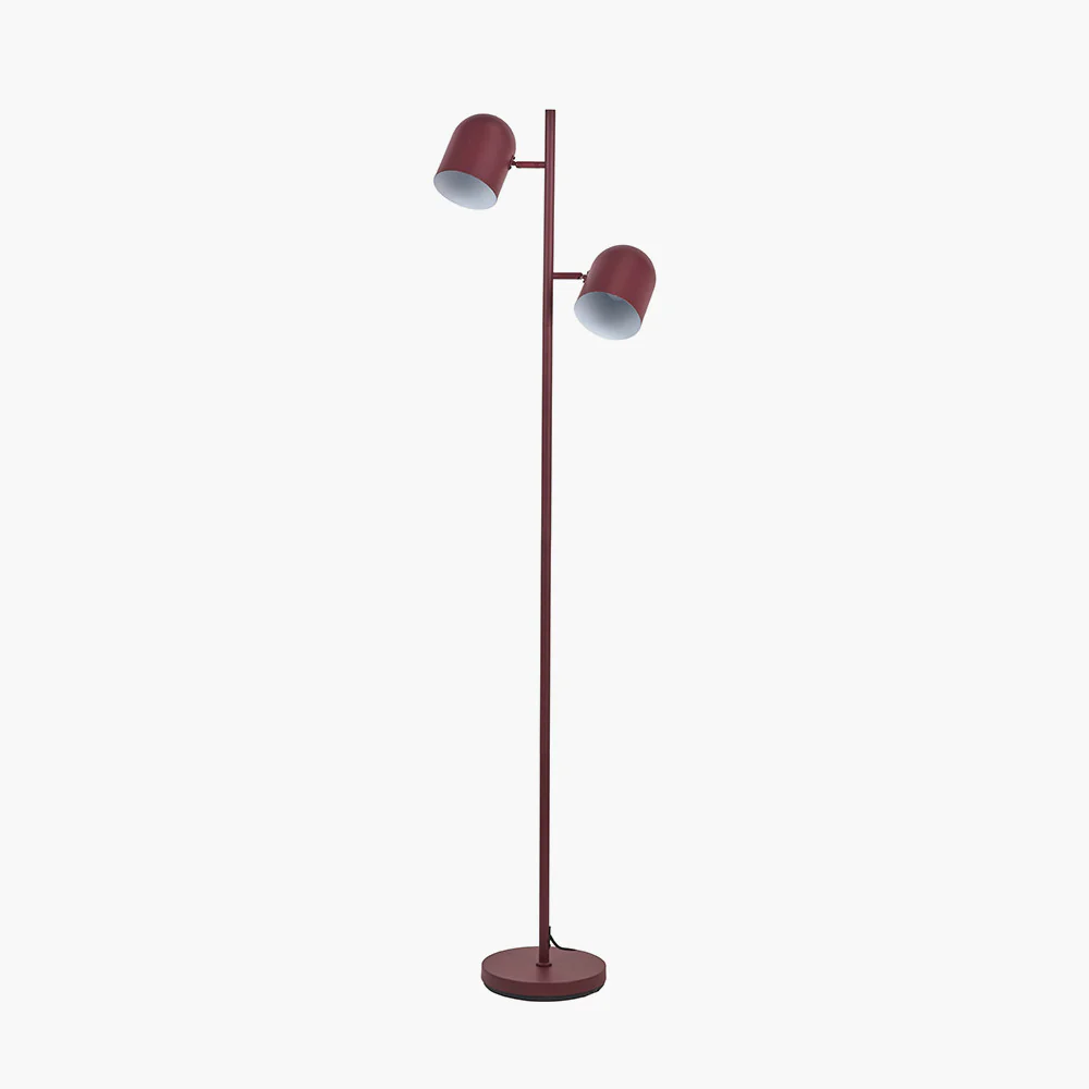 Finn Two Head Floor Lamp - Grey/Mulberry - Image 2
