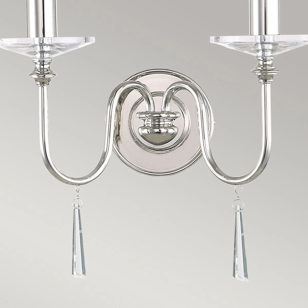 Finsbury Park 1/2Lt Wall Light - Polished Nickel IP20 E14 - Image 6