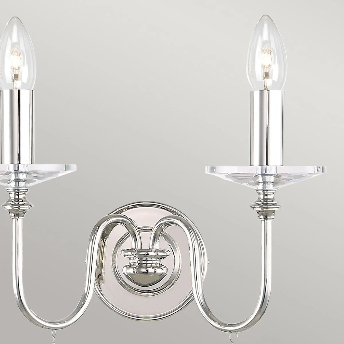Finsbury Park 1/2Lt Wall Light - Polished Nickel IP20 E14 - Image 7