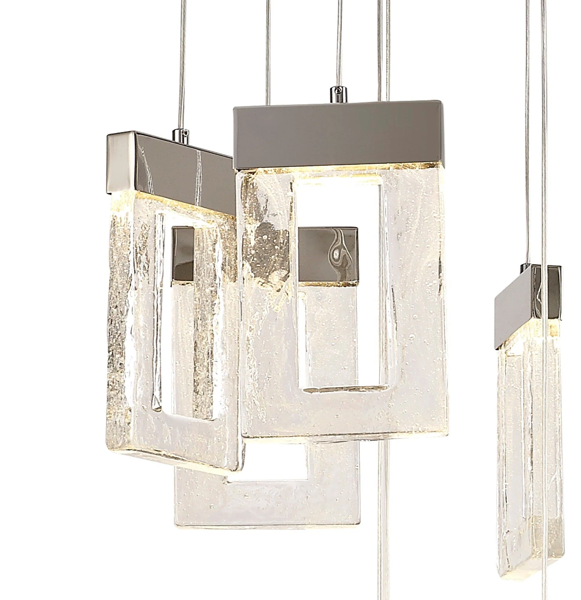 Fior Pendant 5m, 21 x 4.5W LED, 3000K, 3360lm, Polished Chrome, 3yrs Warranty Item Weight: 25.8kg - Image 5