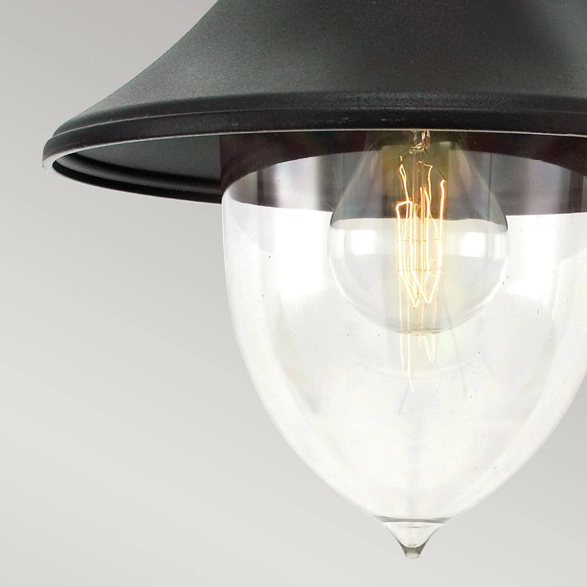 Firenze 1 Light Chain Lantern - Black IP54 E27 - Image 3