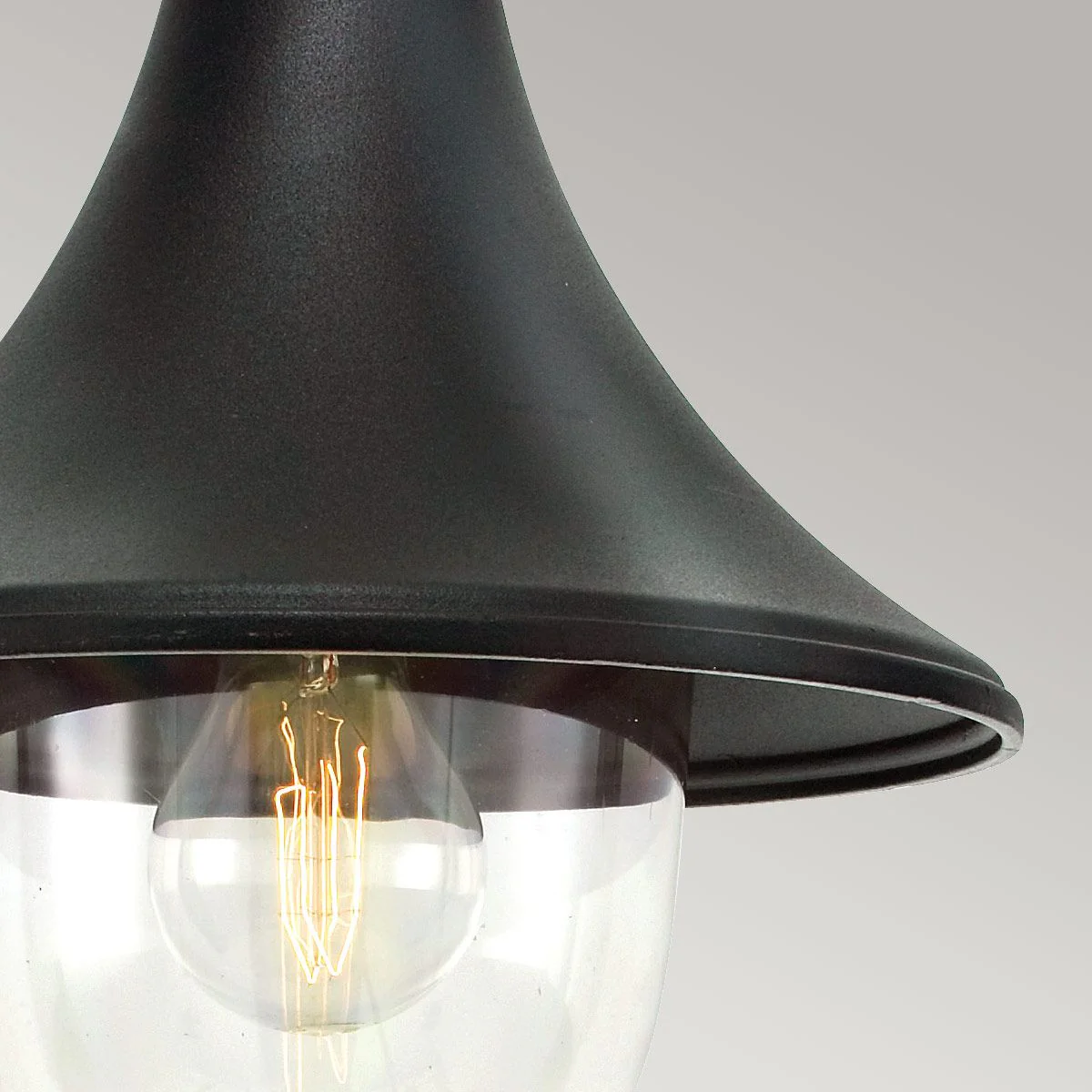 Firenze 1 Light Chain Lantern - Black IP54 E27 - Image 4
