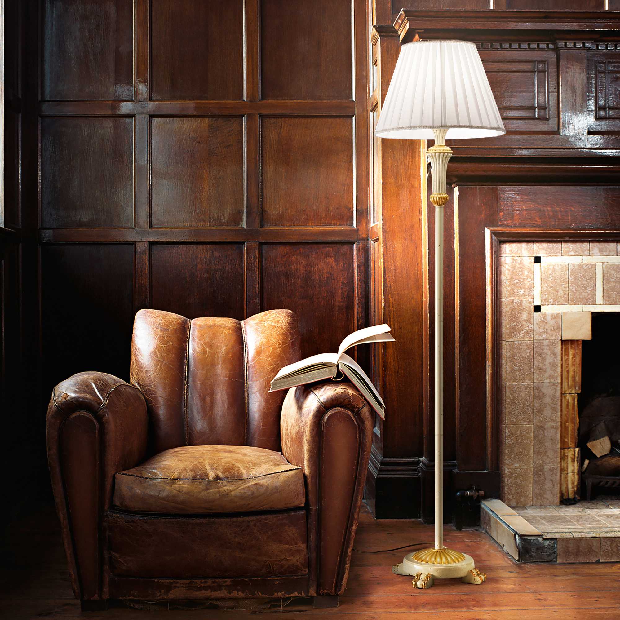 Firenze Floor  - White/Gold Finish - Image 3