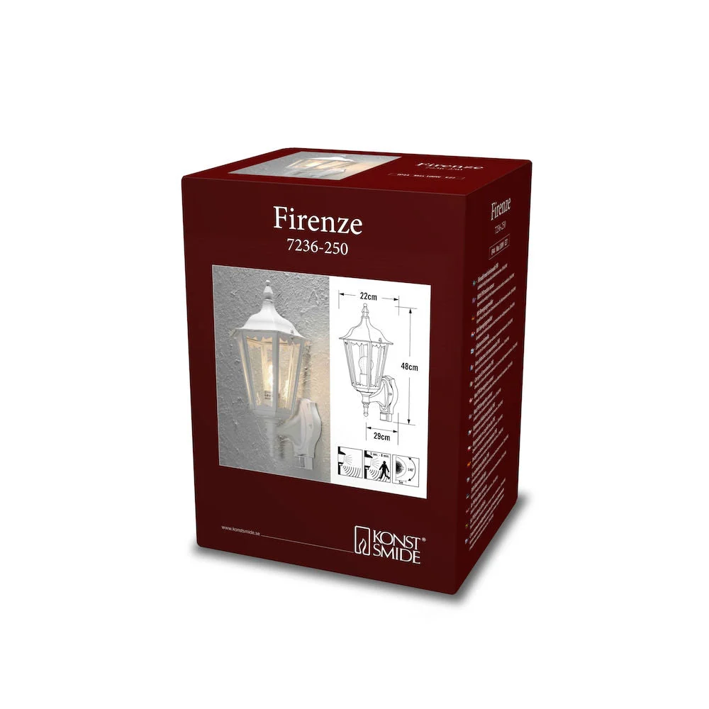 Firenze Up Light PIR Green/Black/White E27 IP44 - Image 6