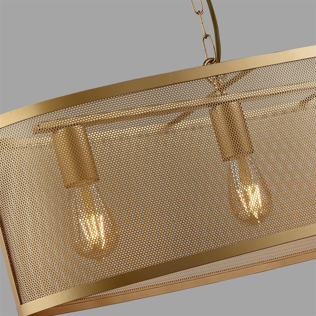 Fishnet 4Lt Oval Kitchen Light  - Black/Gold Finish - Image 5