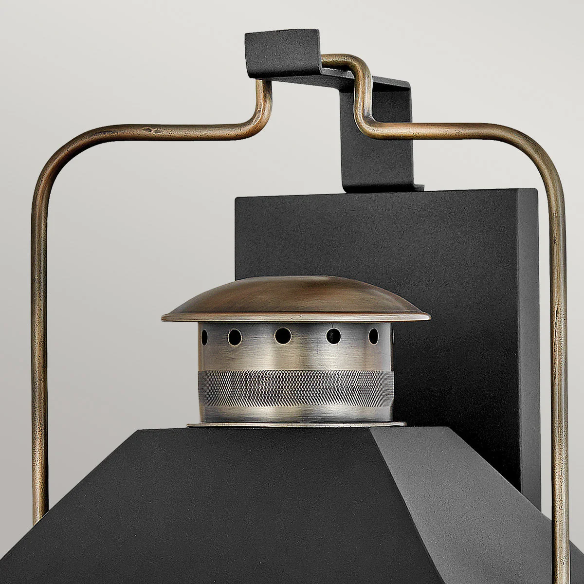 Fitzgerald Small/Medium/Large Wall Lantern - Black & Bronze Finish - Image 12