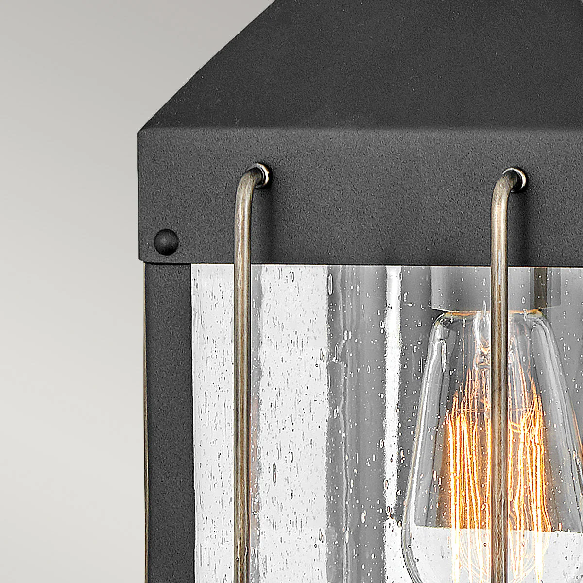 Fitzgerald Small/Medium/Large Wall Lantern - Black & Bronze Finish - Image 4