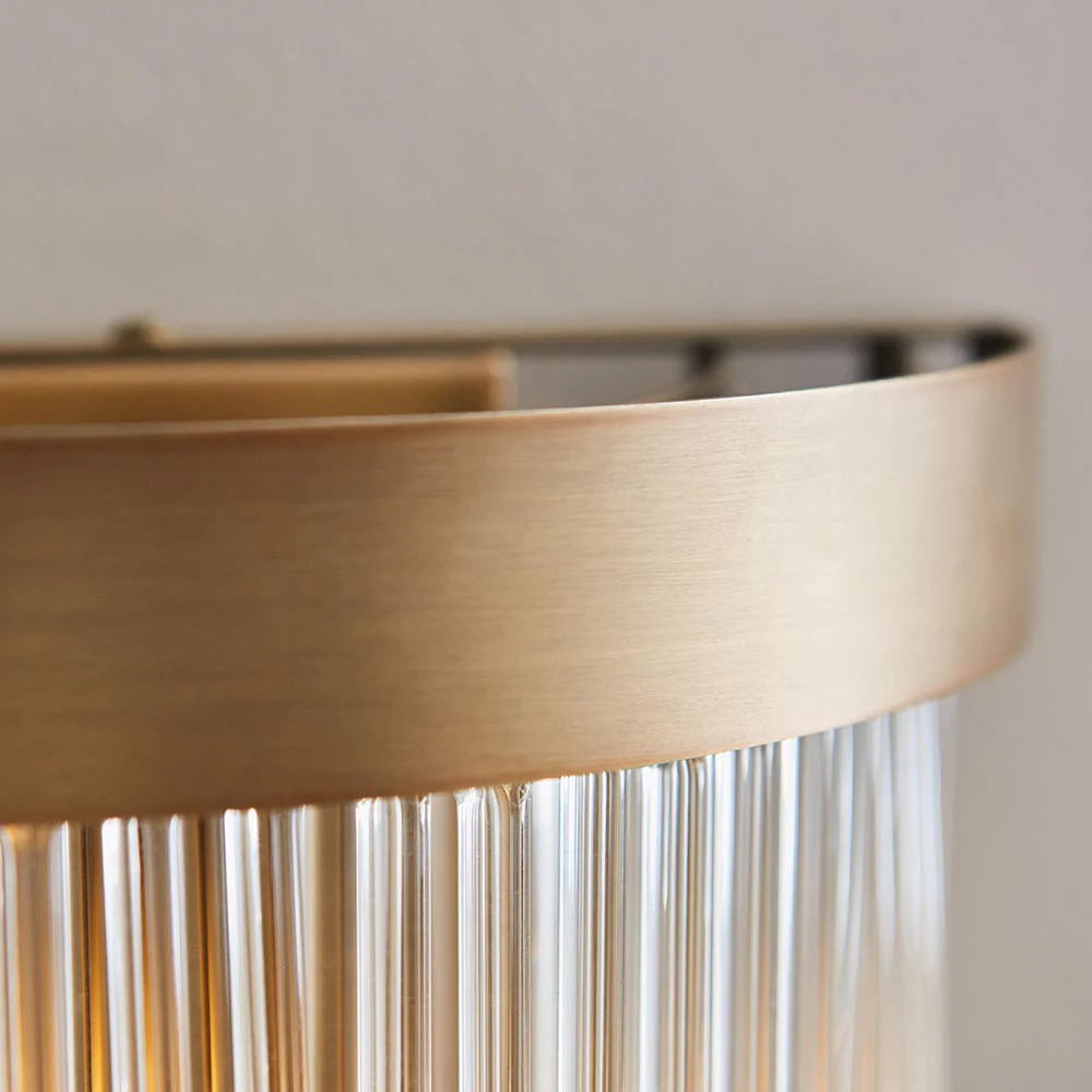 Flare 2lt Wall Light- Antique Brass - Image 6