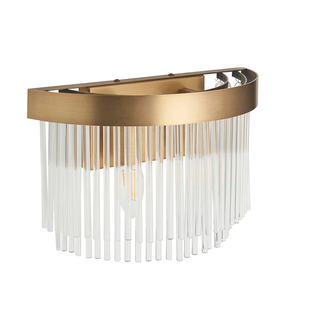 Flare 2lt Wall Light- Antique Brass - Image 7