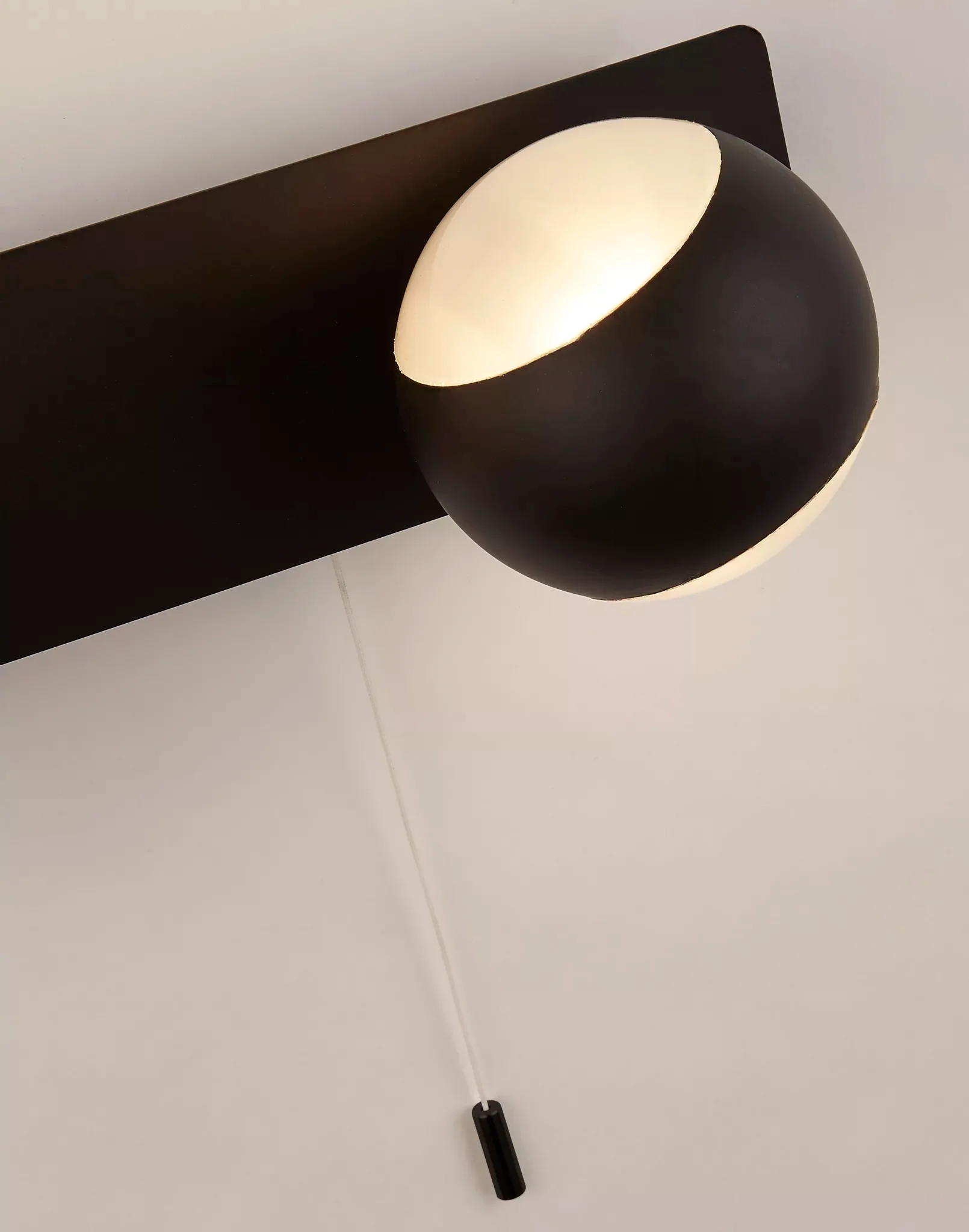 Flare 3Lt Wall Light - Black Metal & Opal Glass - Image 2