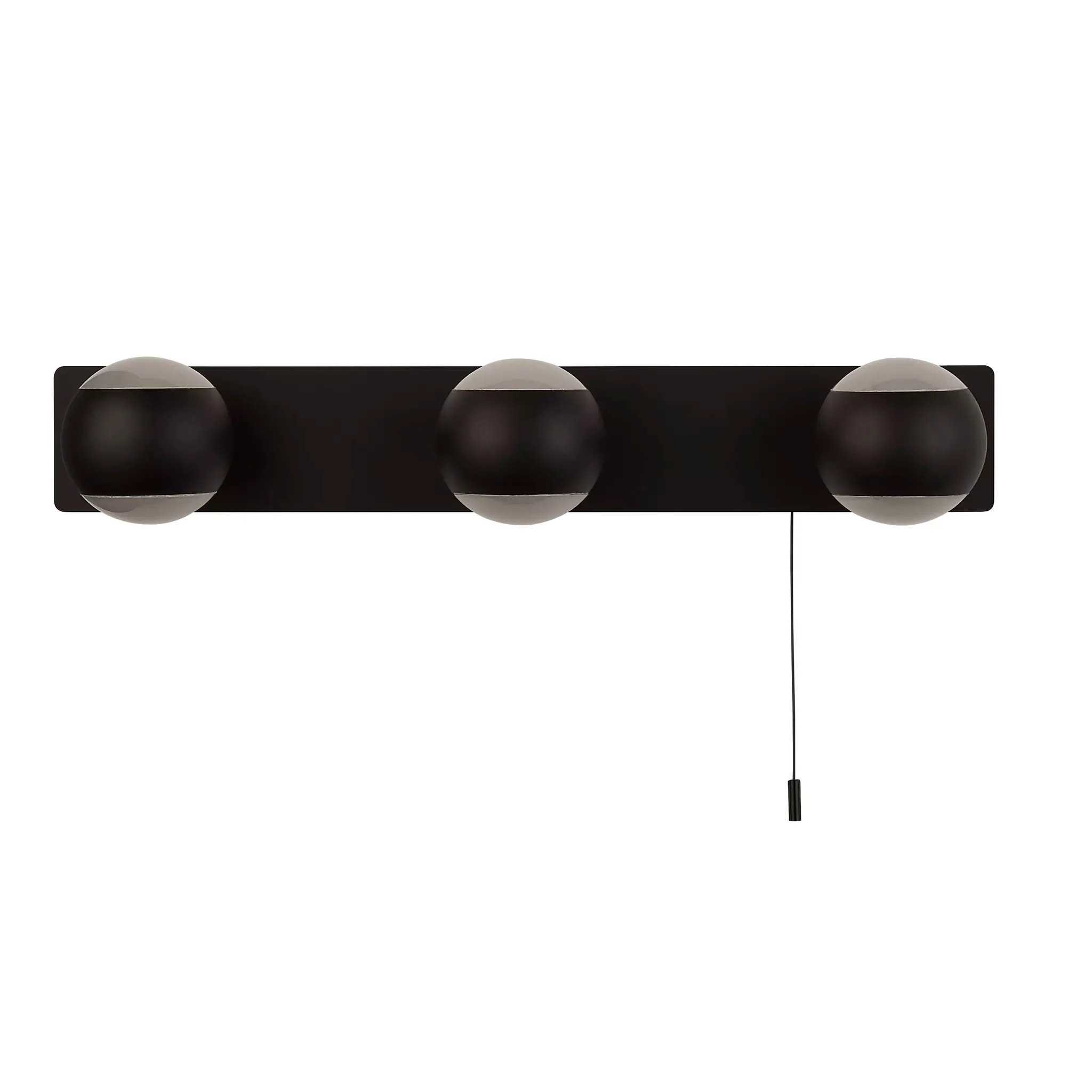 Flare 3Lt Wall Light - Black Metal & Opal Glass - Image 3