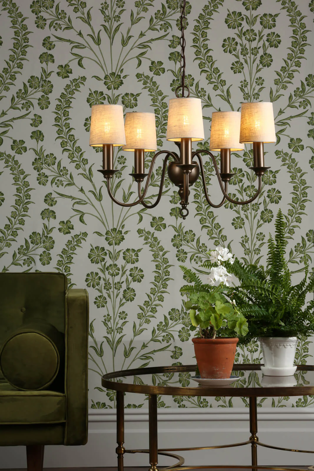 Flemish 5/9Lt Multi-Arm Pendant with Shade Finish - Image 4