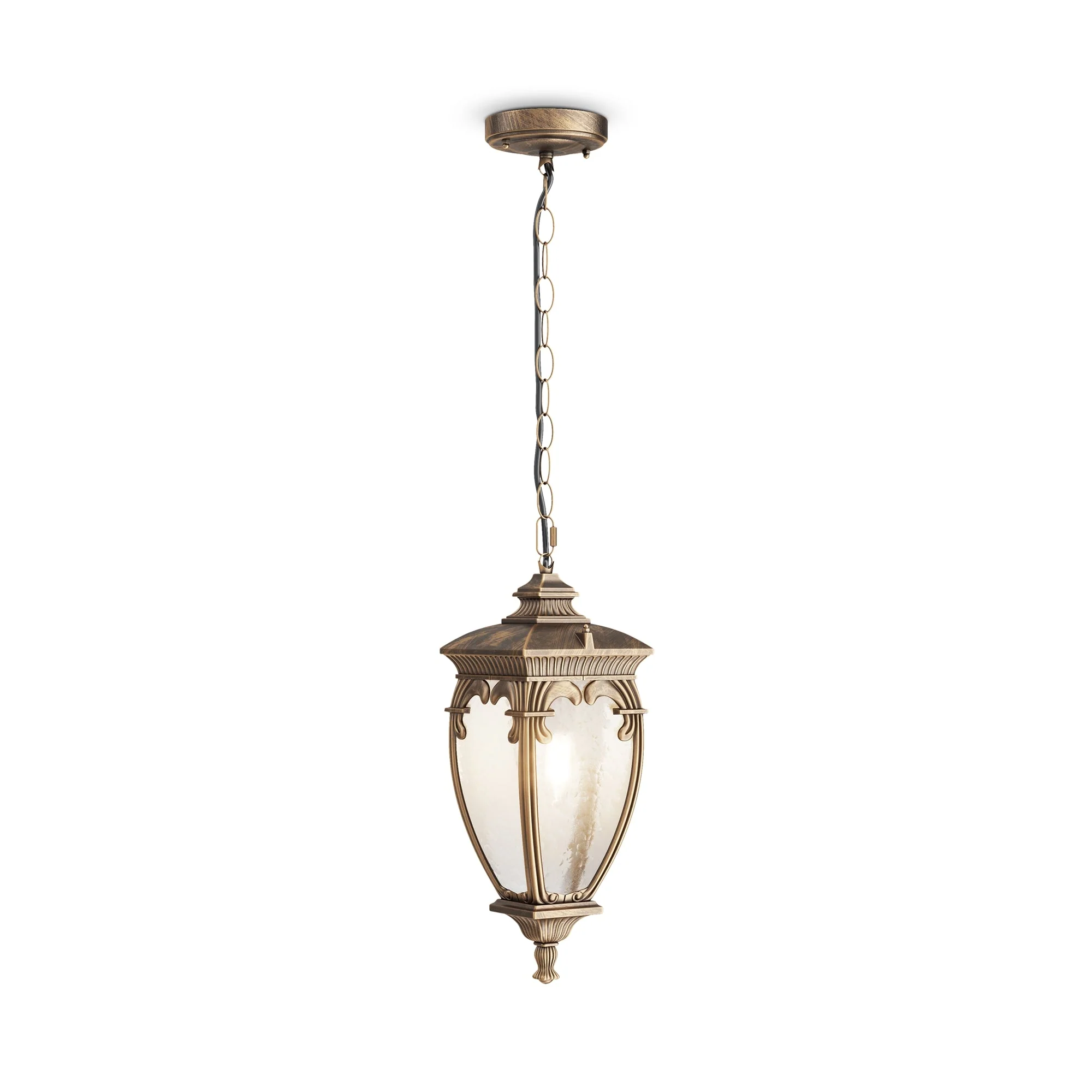 Fleur 1lt Pendant - Gold / Antique Bronze - Image 5