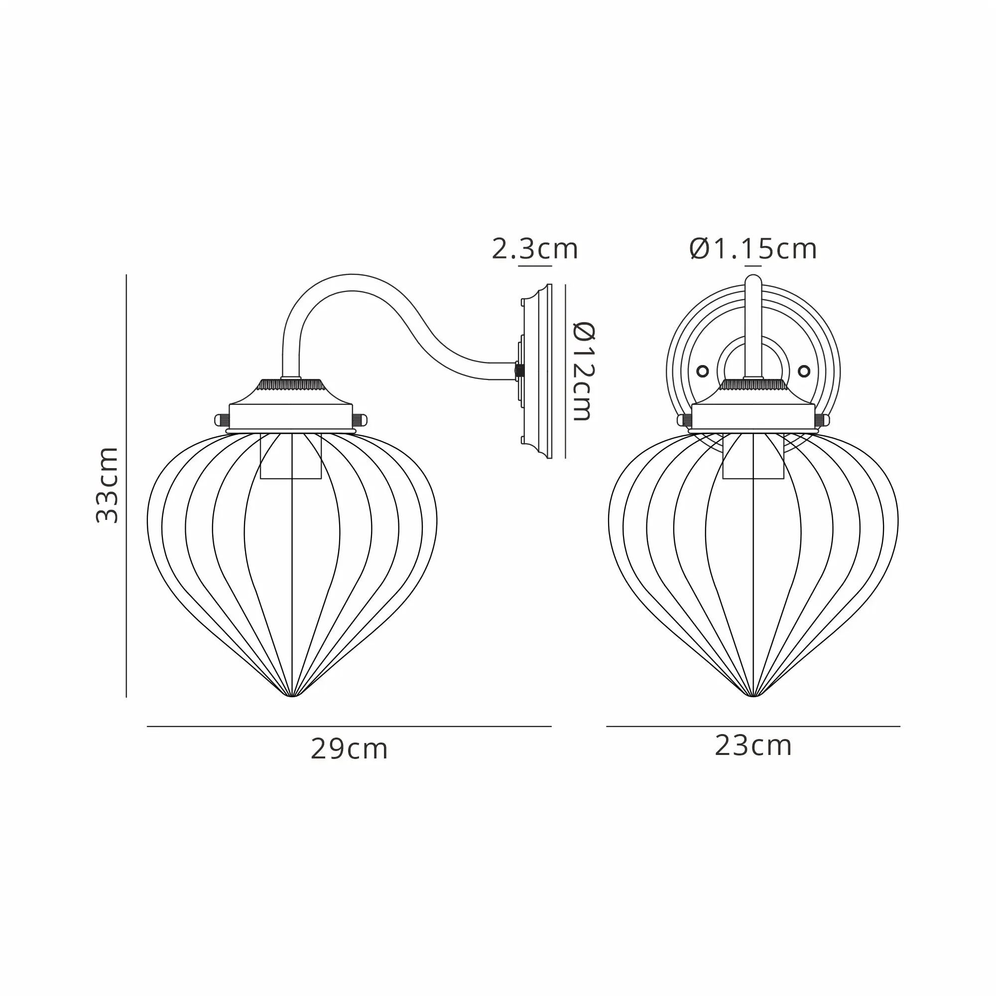 Flora 1Lt Wall Light - Various Colours - Image 21