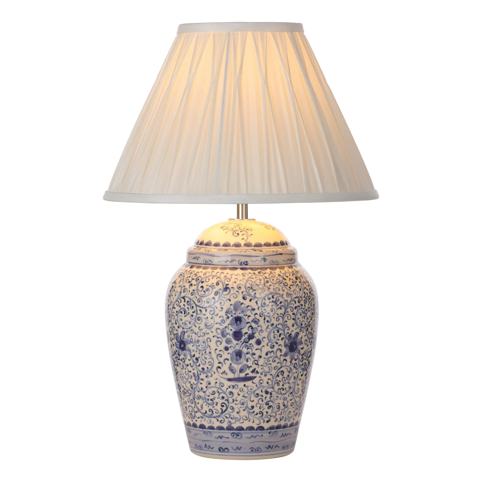 Flora table lamp complete with ivory shade E27
