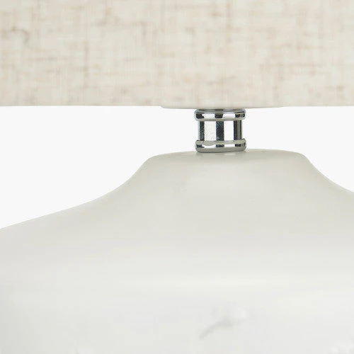Flora Table Lamp- White Floral Ceramic - Image 4