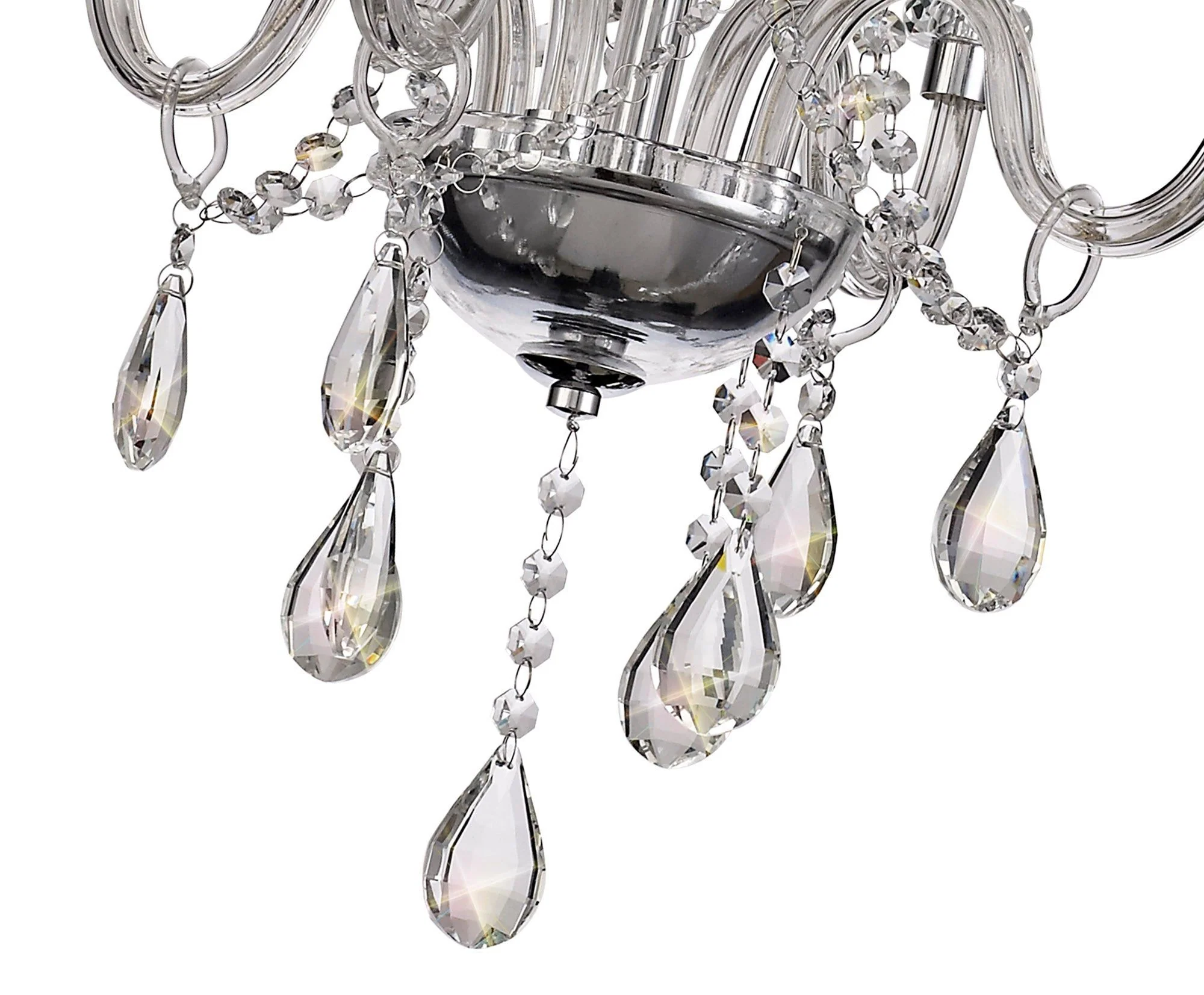 Floral 4/6/8 Light Polished Chrome/Clear Glass/Crystal - Image 4