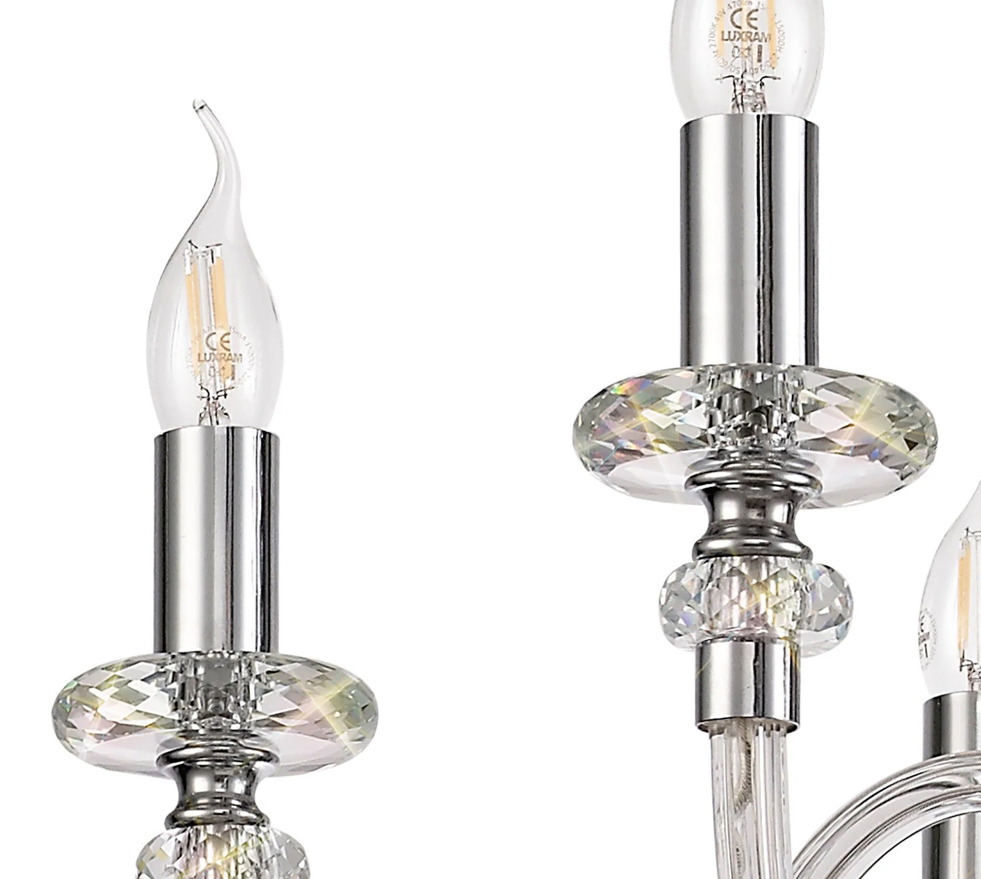 Floral 4/6/8 Light Polished Chrome/Clear Glass/Crystal - Image 6
