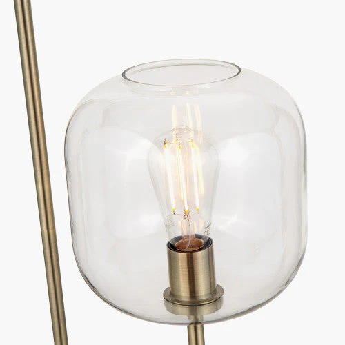 Florence Black Metal and Glass Floor Lamp - Image 2