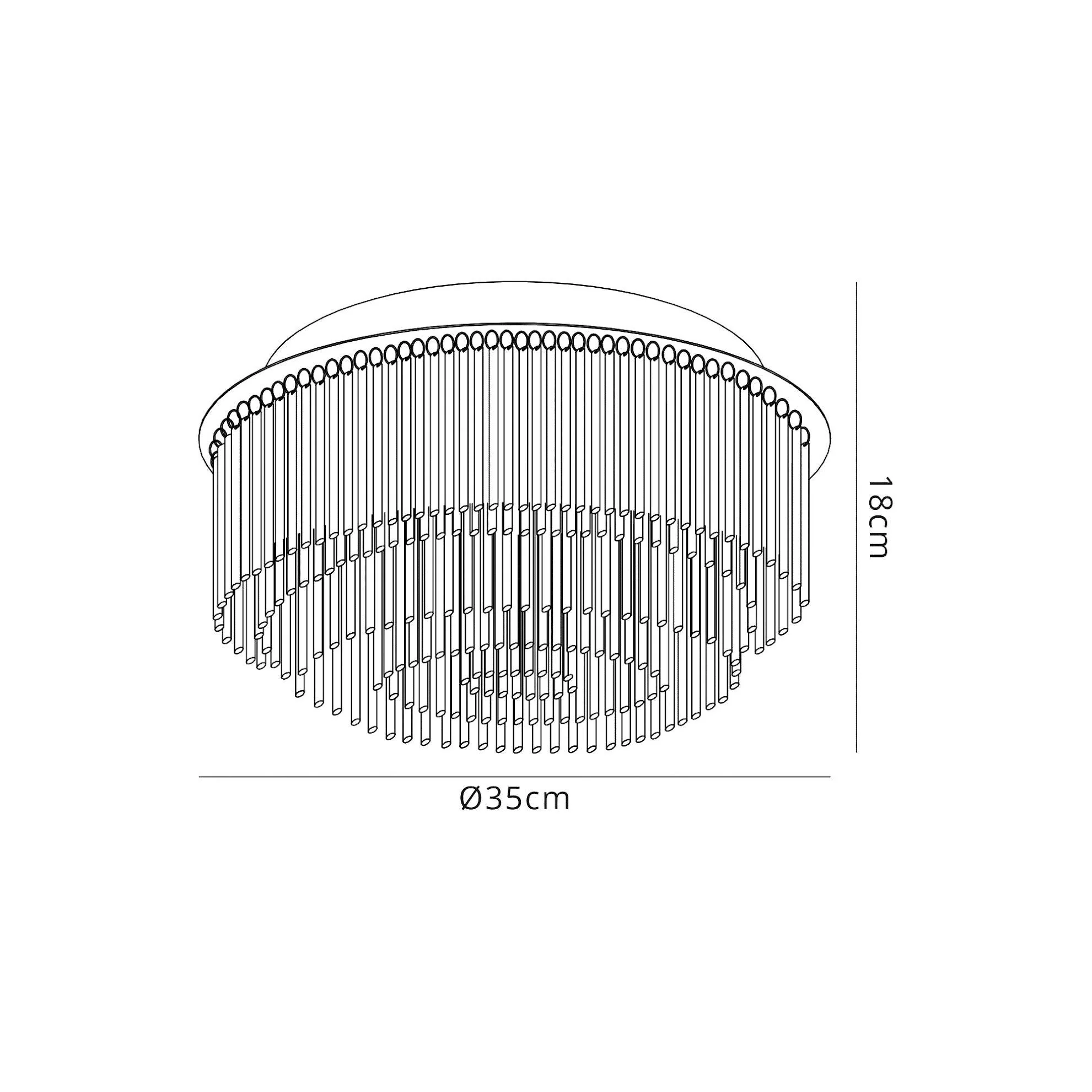 Floria 6Lt Ceiling Light IP44 - Image 4