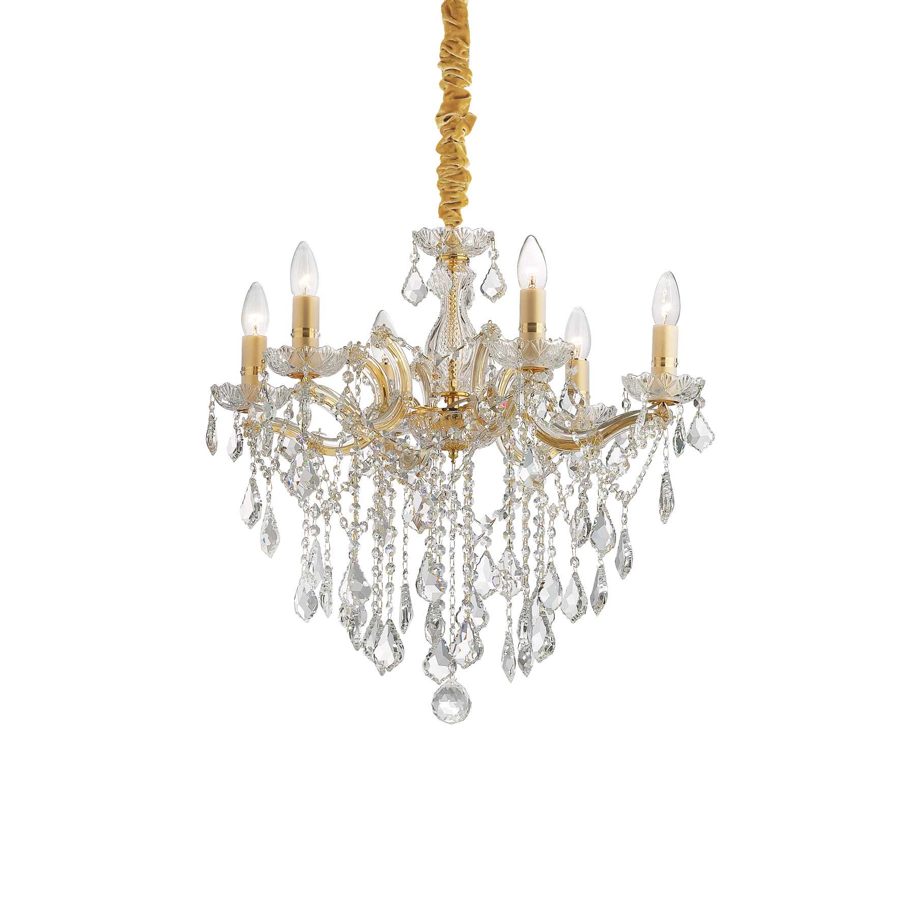 Florian Chandelier 6/12/18Lt - Chrome/Gold Finish - Image 2