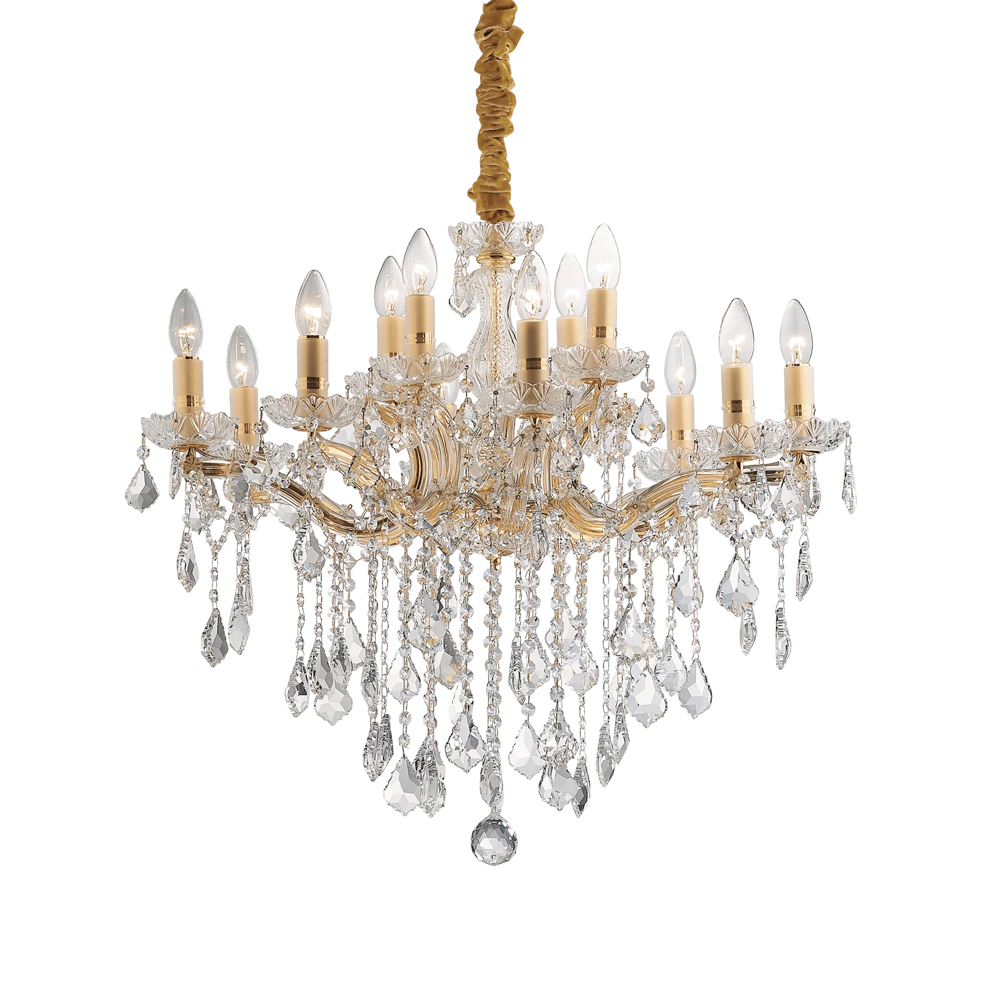 Florian Chandelier 6/12/18Lt - Chrome/Gold Finish - Image 8