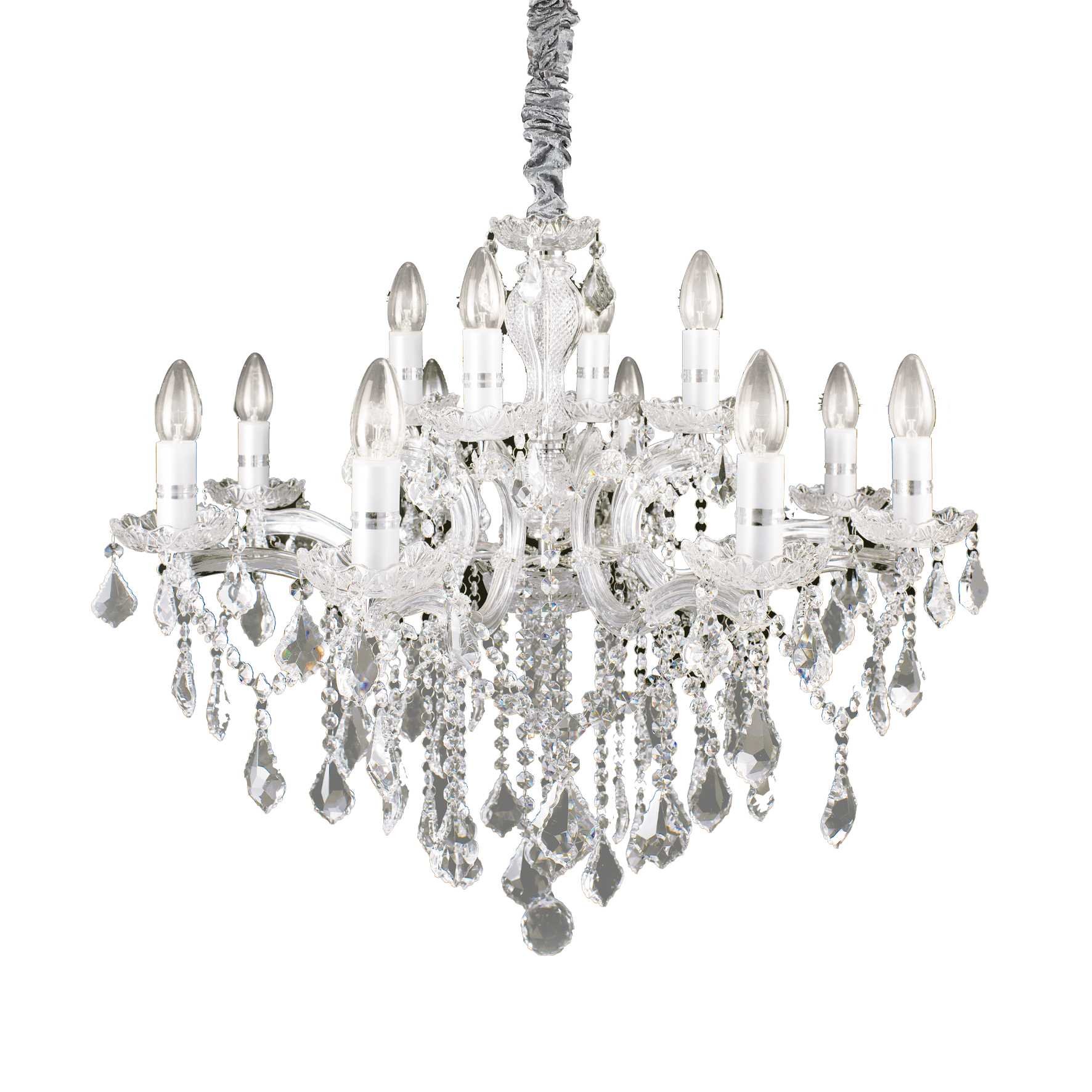 Florian Chandelier 6/12/18Lt - Chrome/Gold Finish - Image 9