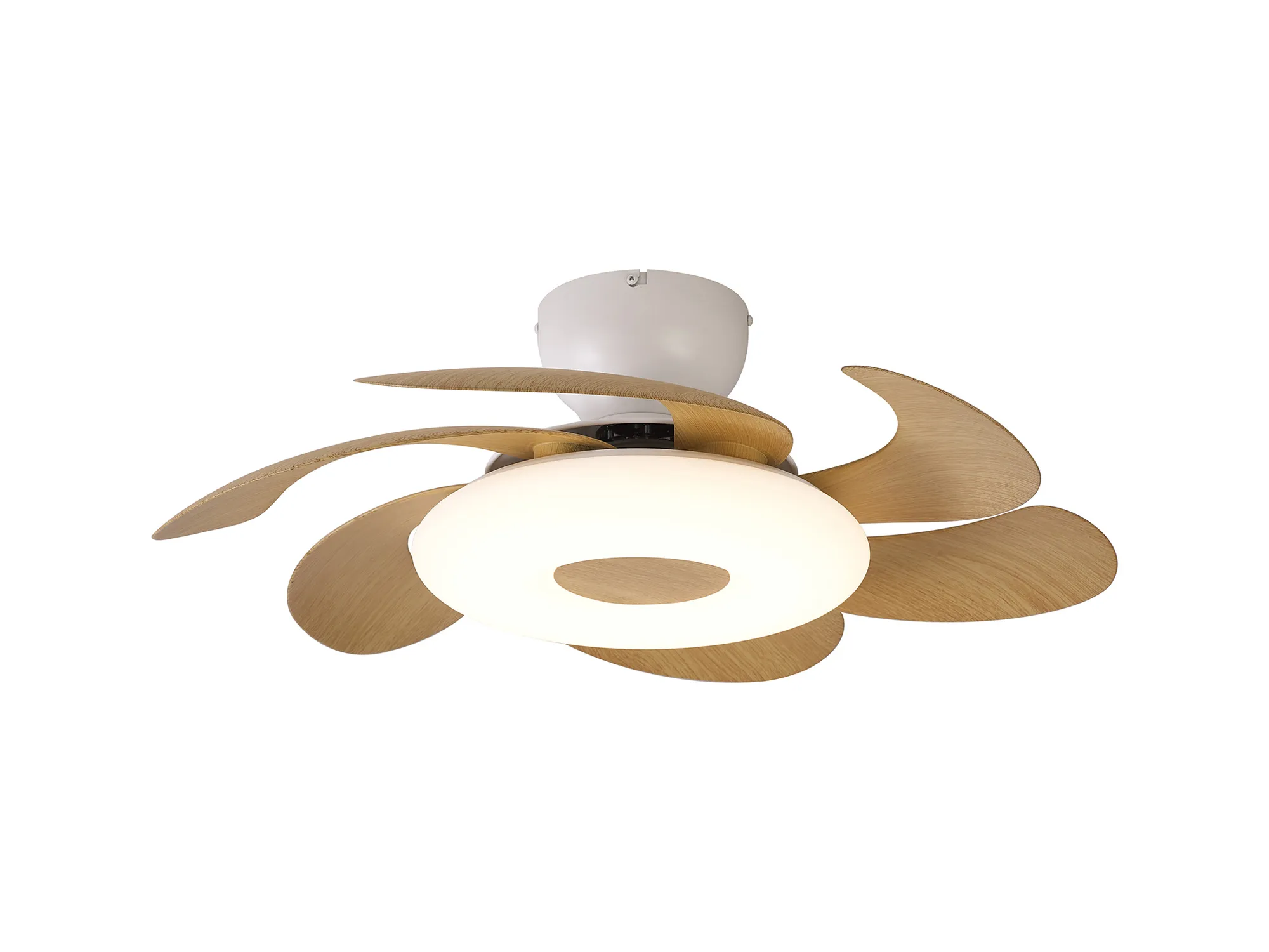 Flowers LED Fan Light W/ Remote Control - Black/White - Image 2