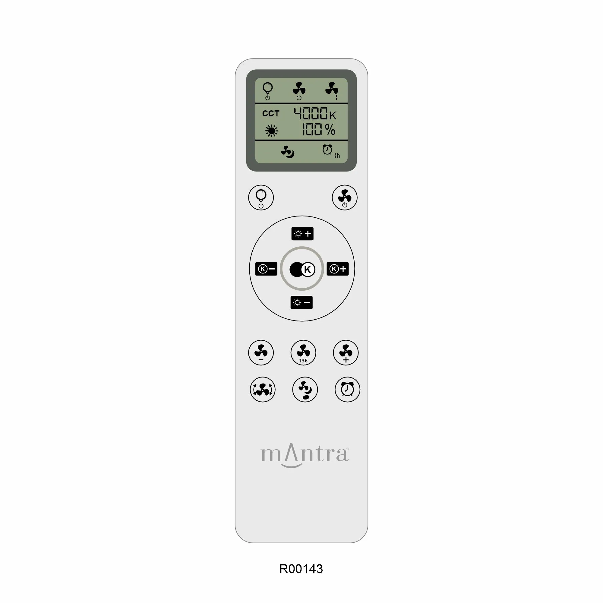 Flowers LED Fan Light W/ Remote Control - Black/White - Image 6