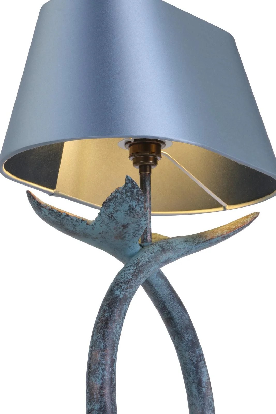 Fluke Table Lamp Base Only- Verdigris/Black Silver - Image 11