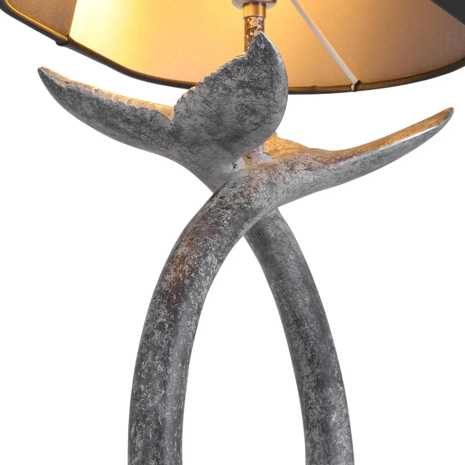 Fluke Table Lamp Base Only- Verdigris/Black Silver - Image 5