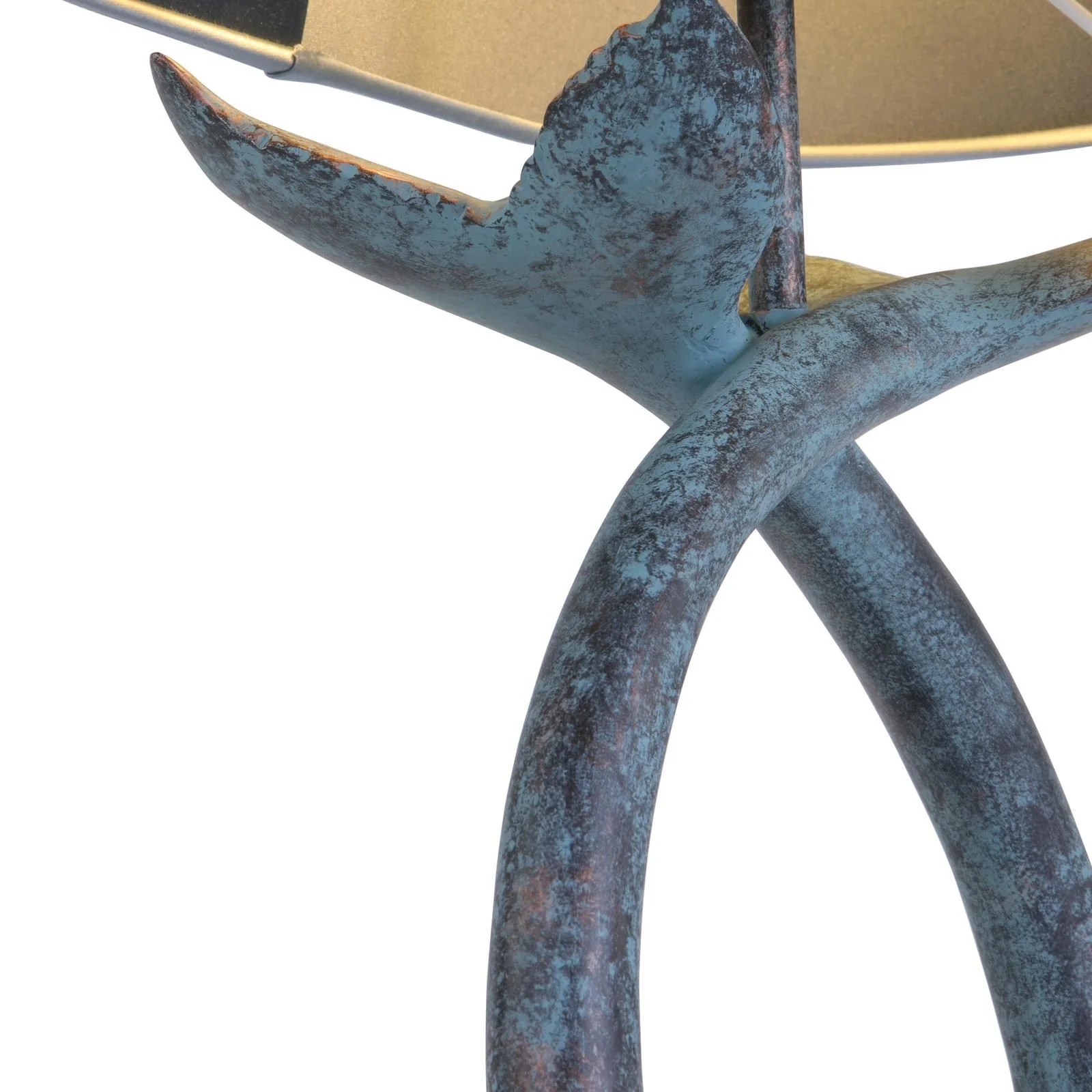 Fluke Table Lamp Base Only- Verdigris/Black Silver - Image 9
