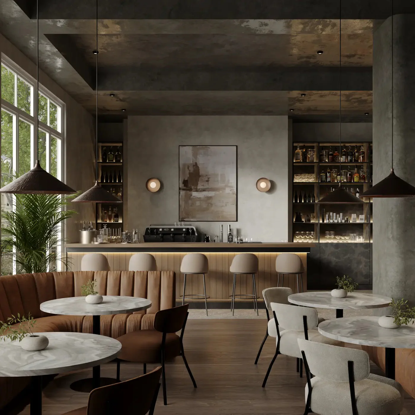 Flume Pendant Light - Black/ Bronze - Image 4