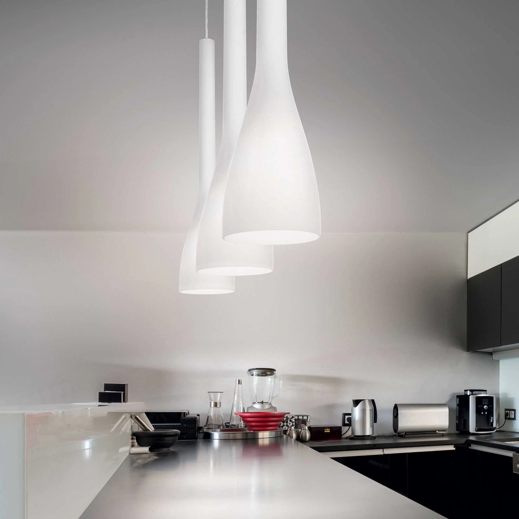 Flut Pendant Small/Big - Black/White Finish - Image 6