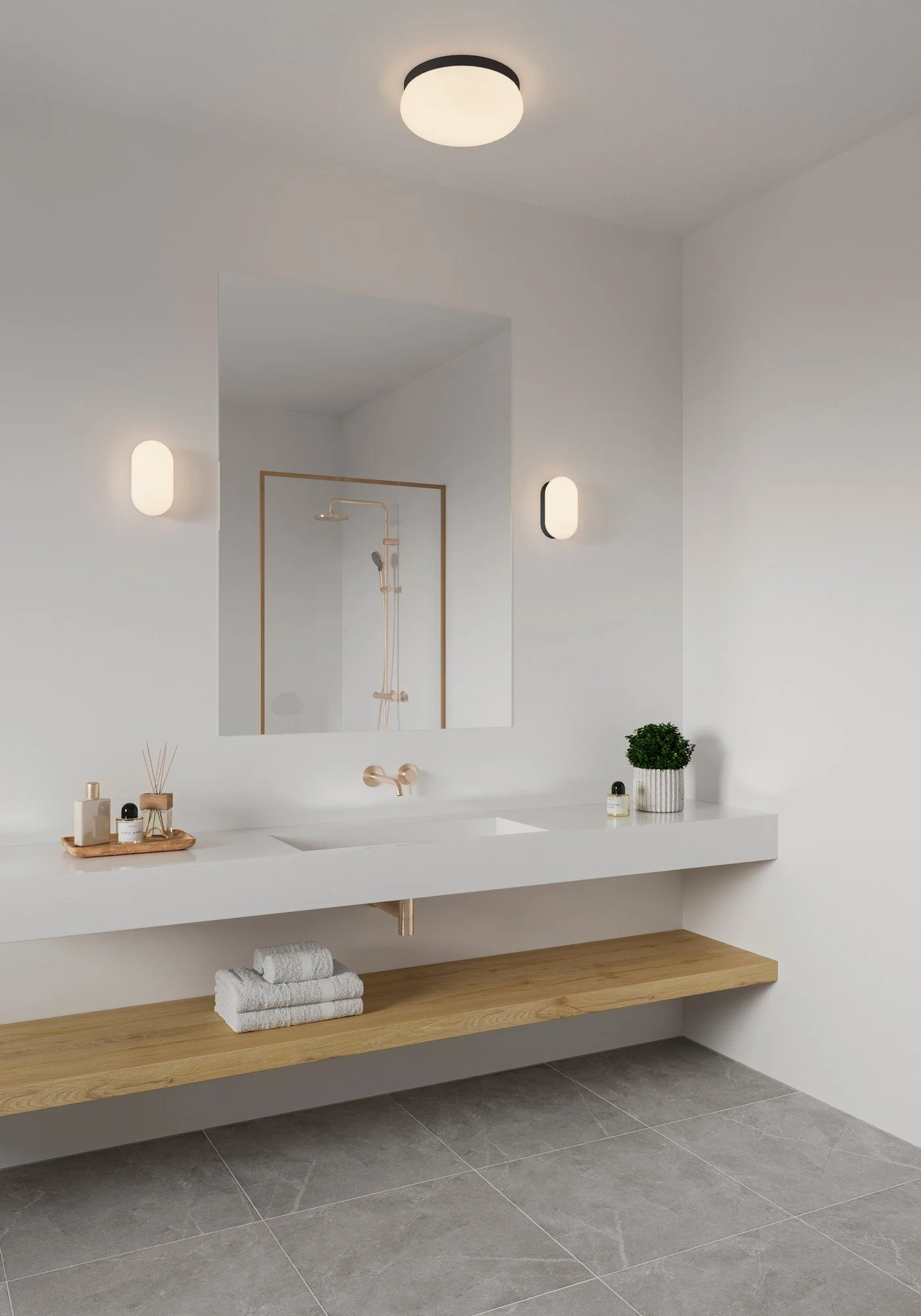 Foam Ceiling Light- Black/ White Finish - Image 5