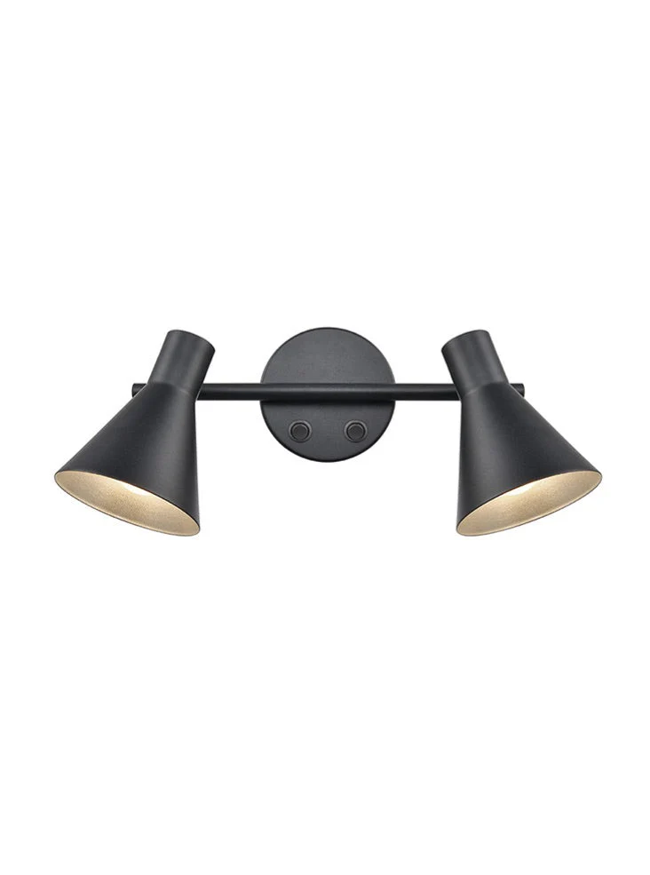 Focus 1/2Lt Wall Bracket - Black & Gold Finish - Image 4