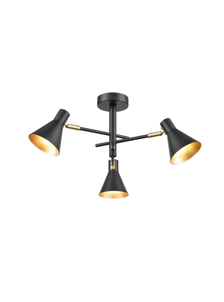 Focus 3/6Lt Indoor Semi Flush Ceiling Light - Black & Silver/Black & Gold Finish - Image 3