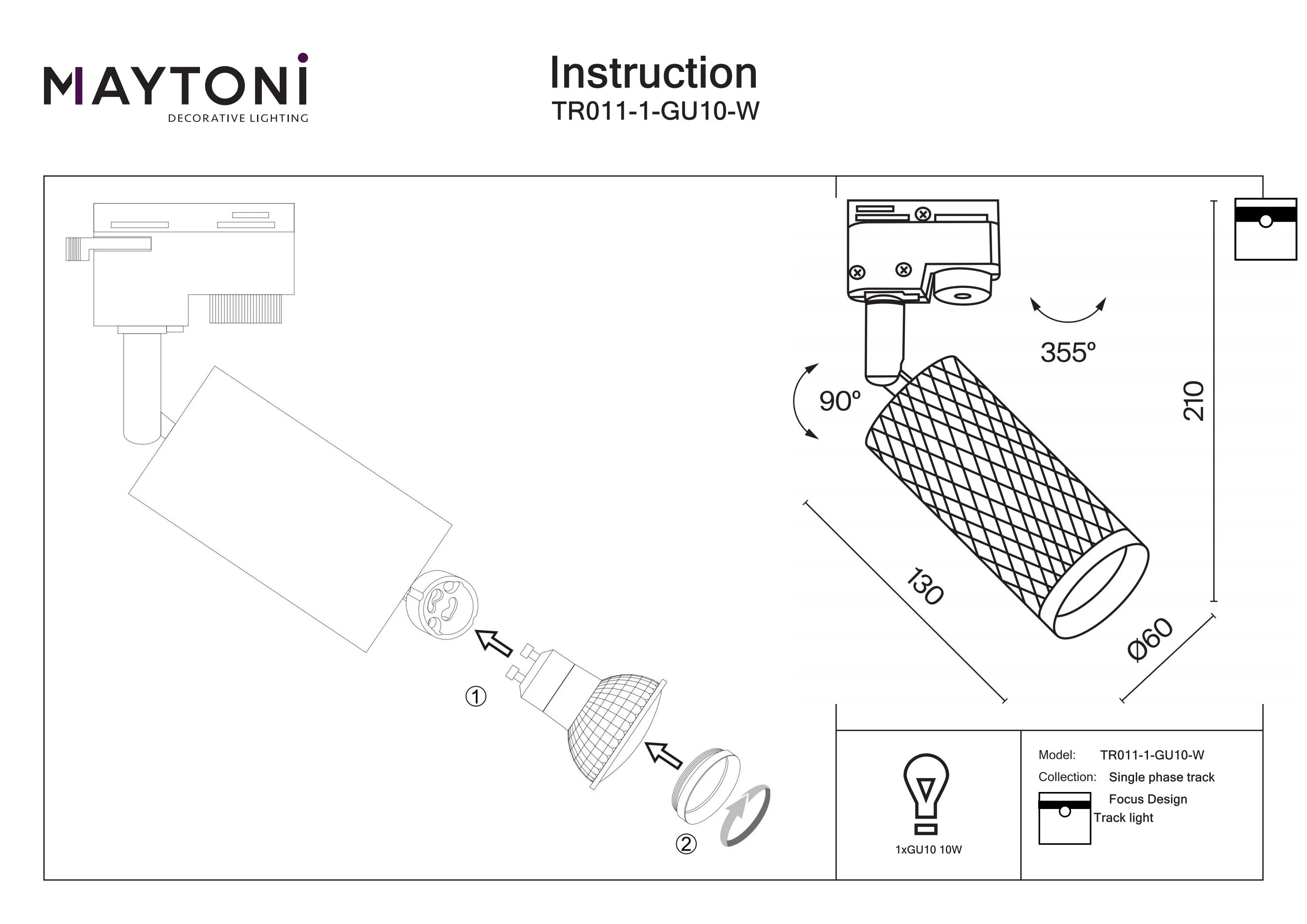 Focus Unity Design Track Lighting GU10 - Image 21