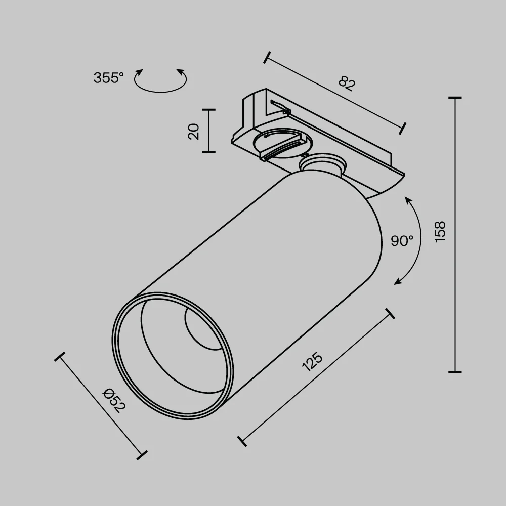 Focus Unity LED  Track Luminaire -Integrated LED Non Dimmable - Image 32