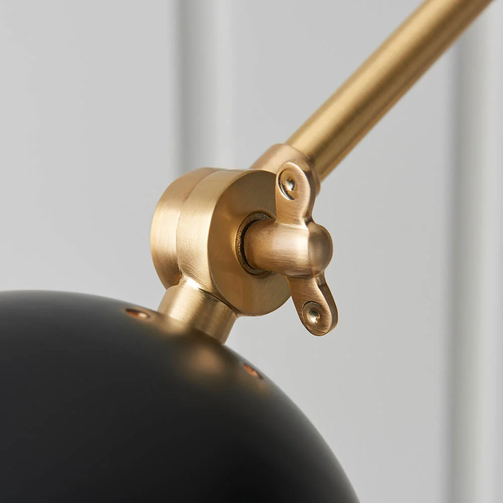 Focus Swing Arm Wall - Antique Brass/Polished Nickel E27 - Image 10