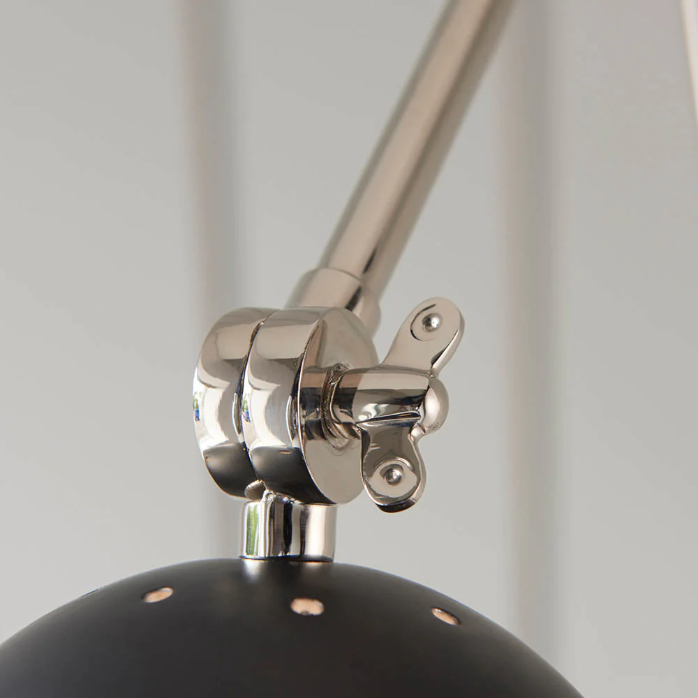 Focus Swing Arm Wall - Antique Brass/Polished Nickel E27 - Image 17