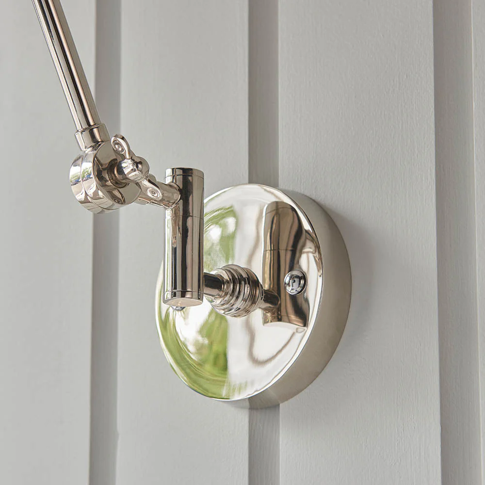 Focus Swing Arm Wall - Antique Brass/Polished Nickel E27 - Image 18