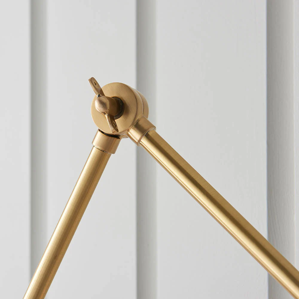 Focus Swing Arm Wall - Antique Brass/Polished Nickel E27 - Image 9
