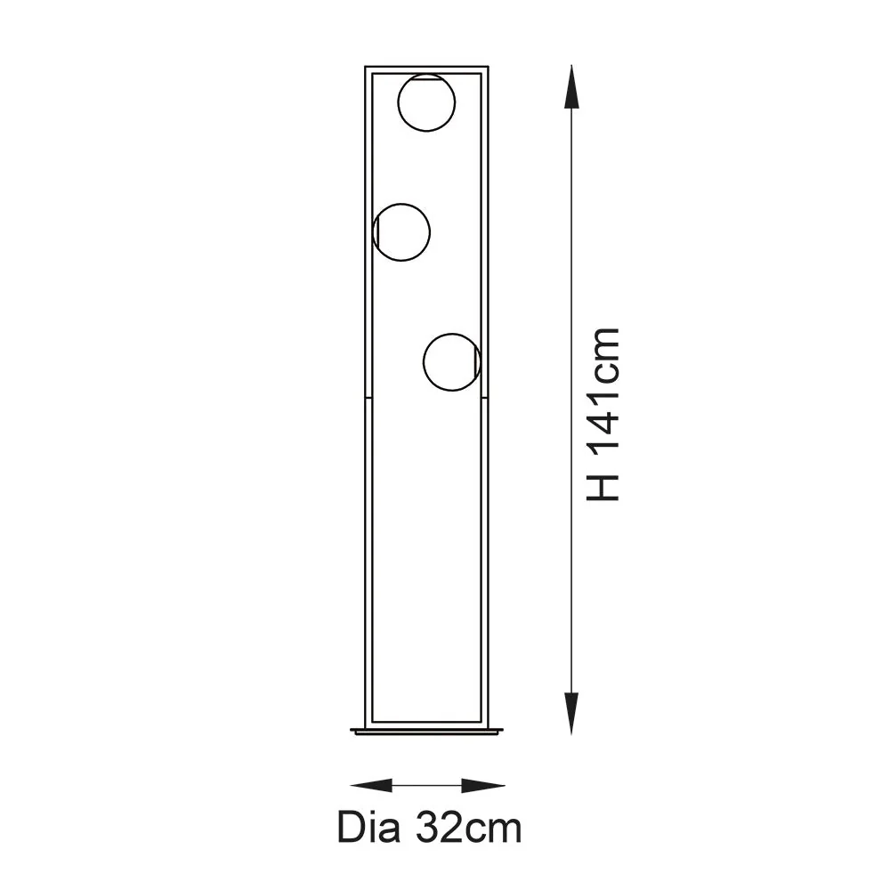 Fomalhaut 3 Light Floor Lamp E27 - Image 9