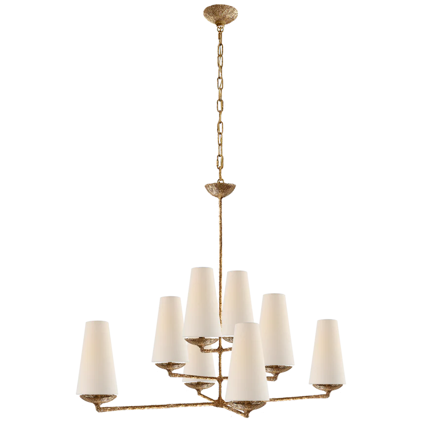 Fontaine 8Lt Offset Chandelier - Various Colours - Image 2