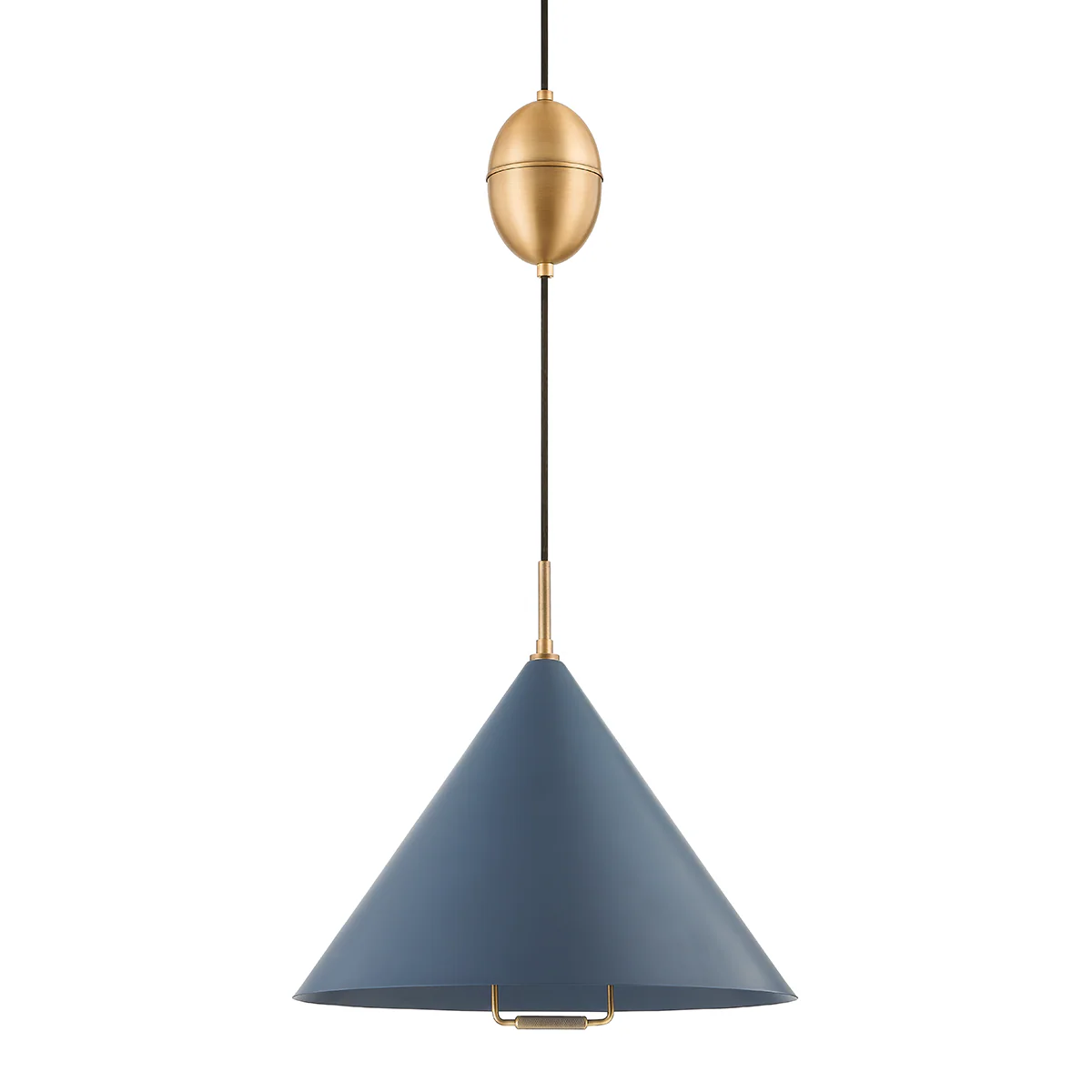 Fontana 1Lt Pull-Adjustable Pendant - Sand/Slate Blue - Image 2