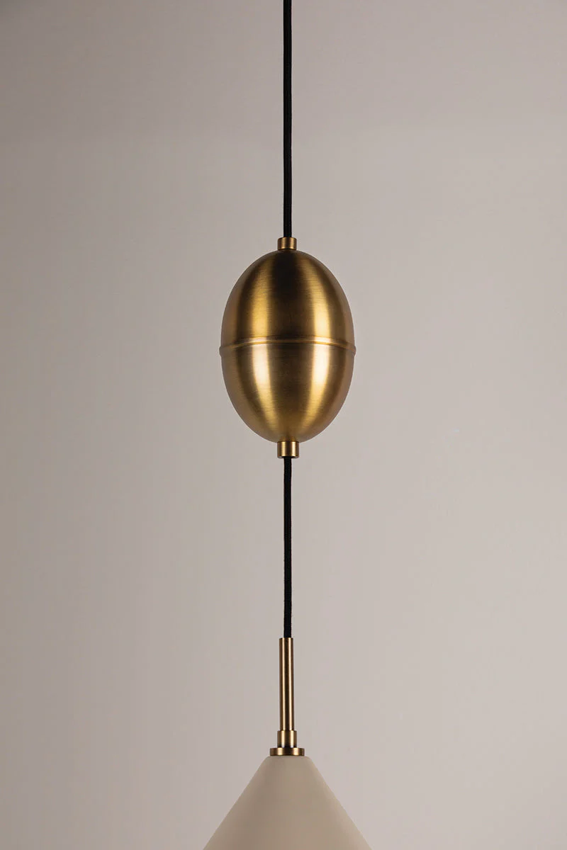 Fontana 1Lt Pull-Adjustable Pendant - Sand/Slate Blue - Image 3