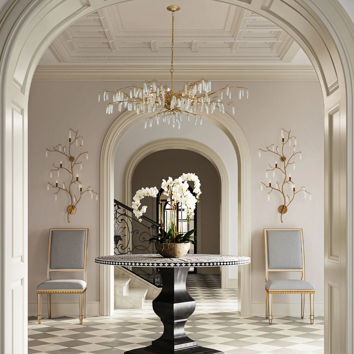 Forest Dawn 8 lt Chandelier E14 - Image 3