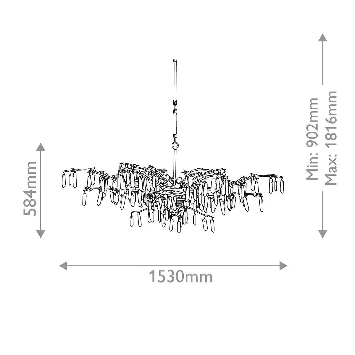 Forest Dawn 8 lt Chandelier E14 - Image 8