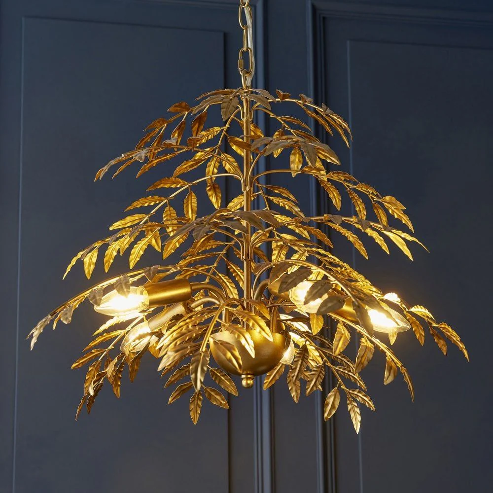 Forrest 1Lt/5Lt Distressed Gold Leaf Pendants - Image 4